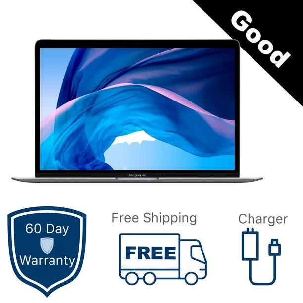 Apple A Grade Macbook Air 13.3-inch (Retina, Space Gray) 1.6GHZ Dual Core i5 (Late 2018) MRE82LL/A 128GB SSD 8GB Memory 2560x1600 Display Mac OS Power Adatper Included