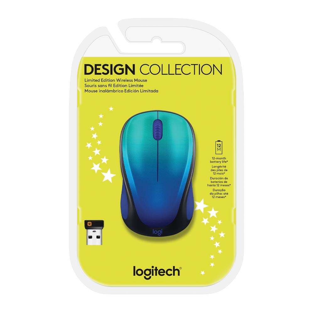 Logitech Design Collection Wireless Mouse, Blue Aurora